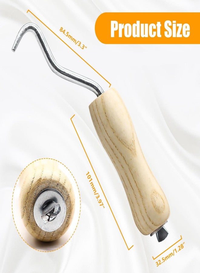 mankk 2Pcs Rebar Wire Twister Tie Twister Tool Concrete Metal Wire Twisting Fence Tool Pull Tie Wire Twister Wooden Grip Handle Rebar Tie Tool M-123 - Image 2