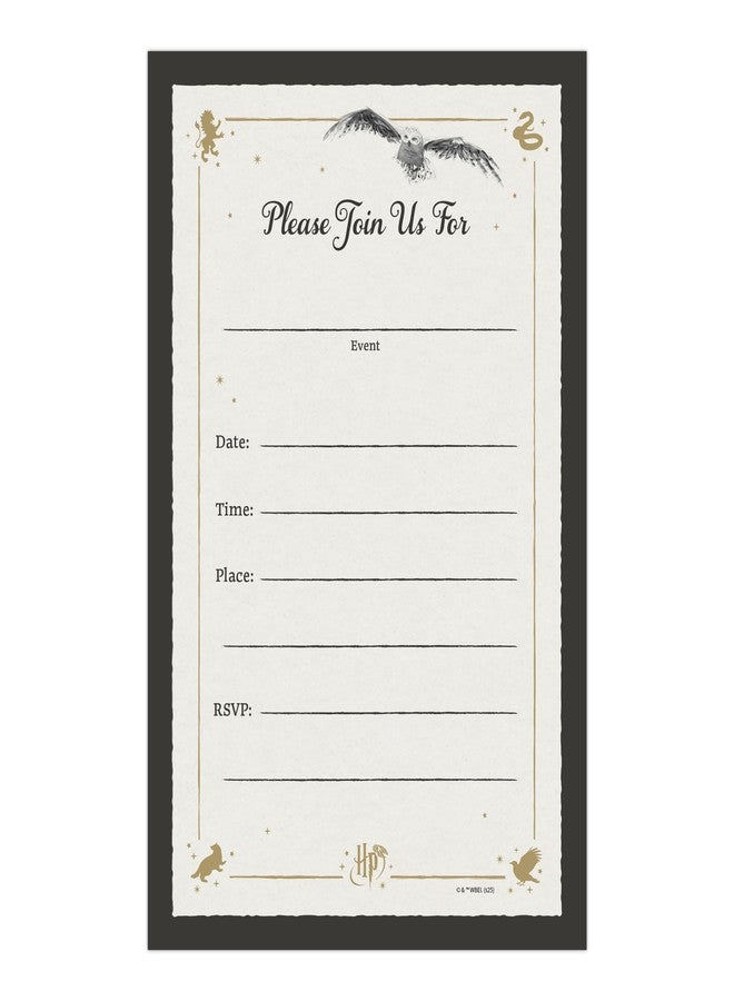 كونكويست مجموعة دعوات وأظرف من سلسلة هاري بوتر هوجورتس من كونكويست، تتضمن 20 دعوة فارغة و20 ظرفًا مطابقًا، مقاس 4 × 6 بوصات، مرخصة رسميًا. - Image 5