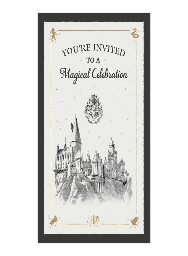 كونكويست مجموعة دعوات وأظرف من سلسلة هاري بوتر هوجورتس من كونكويست، تتضمن 20 دعوة فارغة و20 ظرفًا مطابقًا، مقاس 4 × 6 بوصات، مرخصة رسميًا. - Image 4