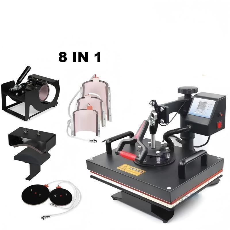 CME 8-in-1 Multifunctional Heat Press Machine for Flat T-Shirts, Heat Transfer, Cap Pressing, Plate and Mug Printing, Heat Press - Image 3