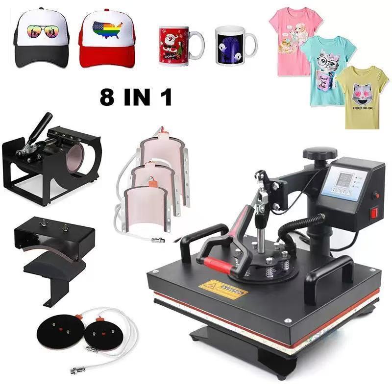 CME 8-in-1 Multifunctional Heat Press Machine for Flat T-Shirts, Heat Transfer, Cap Pressing, Plate and Mug Printing, Heat Press - Image 4