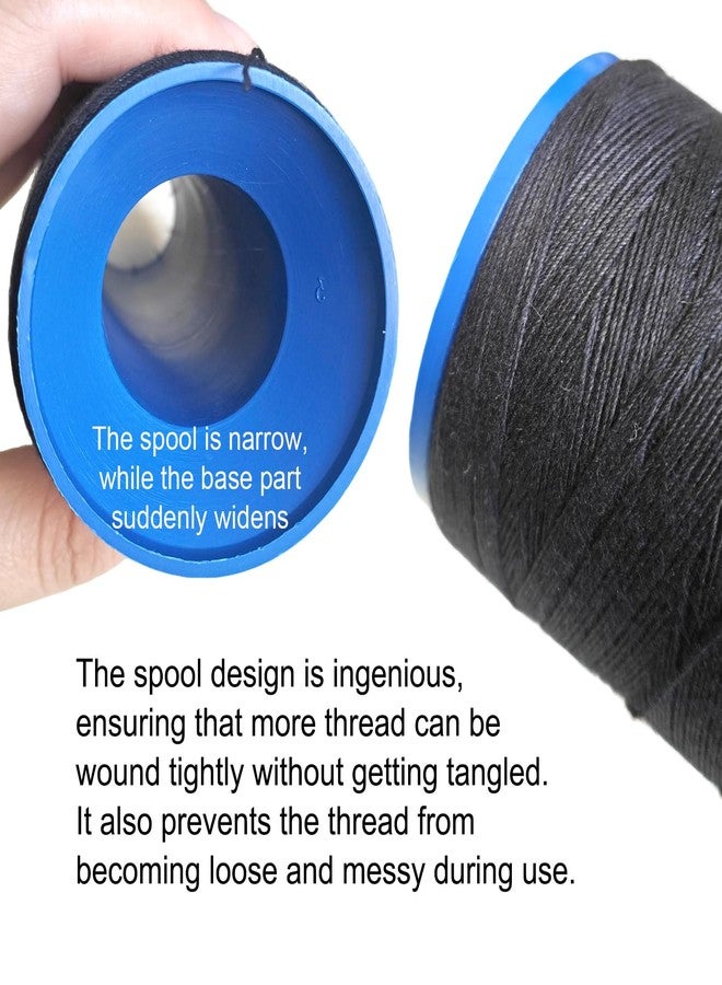 BLUPLE Professional Thick Weaving Thread 100% Polyester Black for Making Wig Sewing Hair Weft Hair Weave Extension (1pc Black Thread) - Image 3