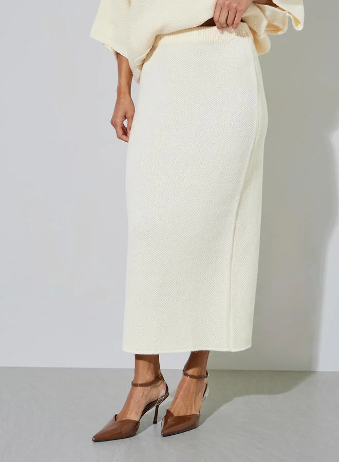 Styli  Oversized Knit Sweater and Midi Skirt Co-Ords for Women | Best Price UAE
