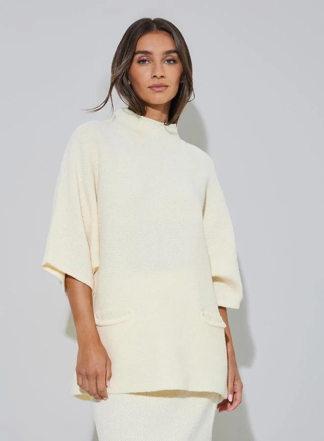 Styli  Oversized Knit Sweater and Midi Skirt Co-Ords for Women | Best Price UAE