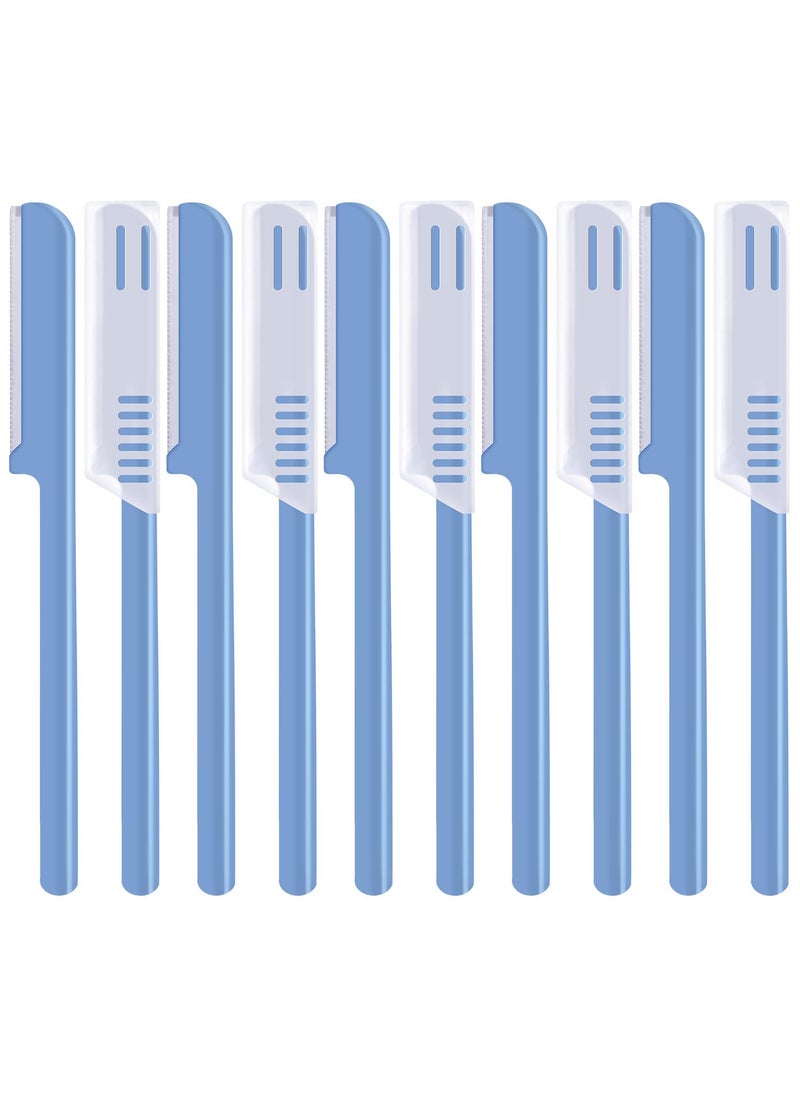Mudder Women's Facial Razor Eyebrow Shaver Razor Brow Shaper Eyebrow Trimmer Dermaplaner Shaping Tool with Cover (Blue) 