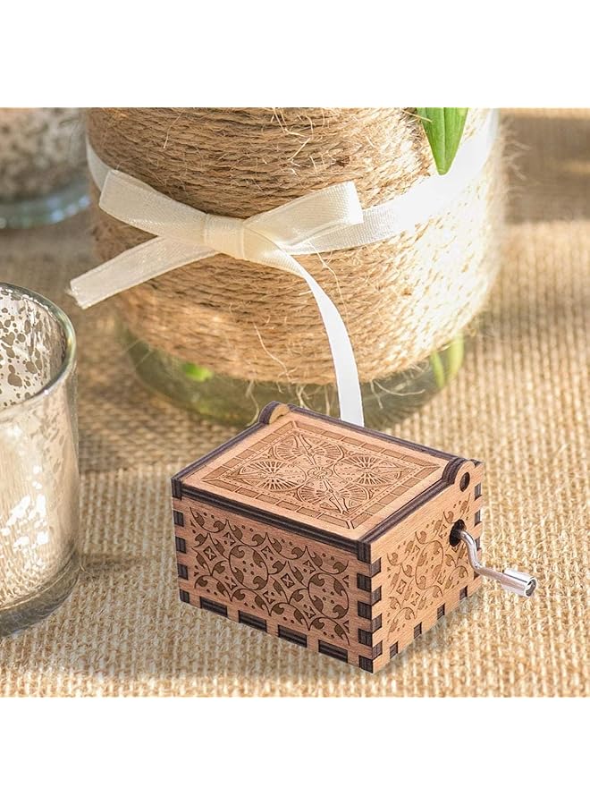 إيروريكس صندوق موسيقى خشبي بتصميم فريد من نوعه، صناديق موسيقى للبنات، صندوق موسيقى ملون محفور بالليزر، صندوق موسيقى يدوي عتيق، صندوق موسيقى لأعياد الميلاد وعيد الحب والزفاف وعيد الأم والذكرى السنوية - Image 5