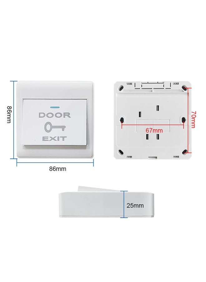 زر دفع خروج الباب مع صندوق سفلي، لوحة مفتاح خرج NO/COM للتحكم في الوصول وإطلاق الباب والأقفال الإلكترونية