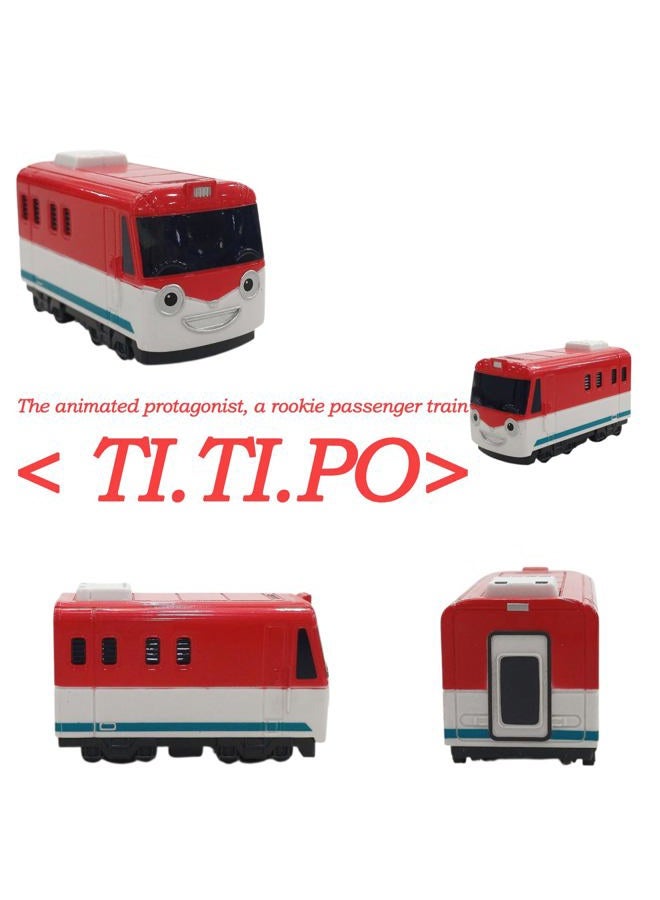 GIANANO 5 Color Mini Car Figures, No Battery Korean Animation Little Bus Friends, Ti.ti.po Figure Set of 5 - Image 3