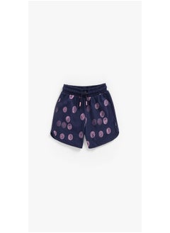 Navy Spot Jersey Shorts