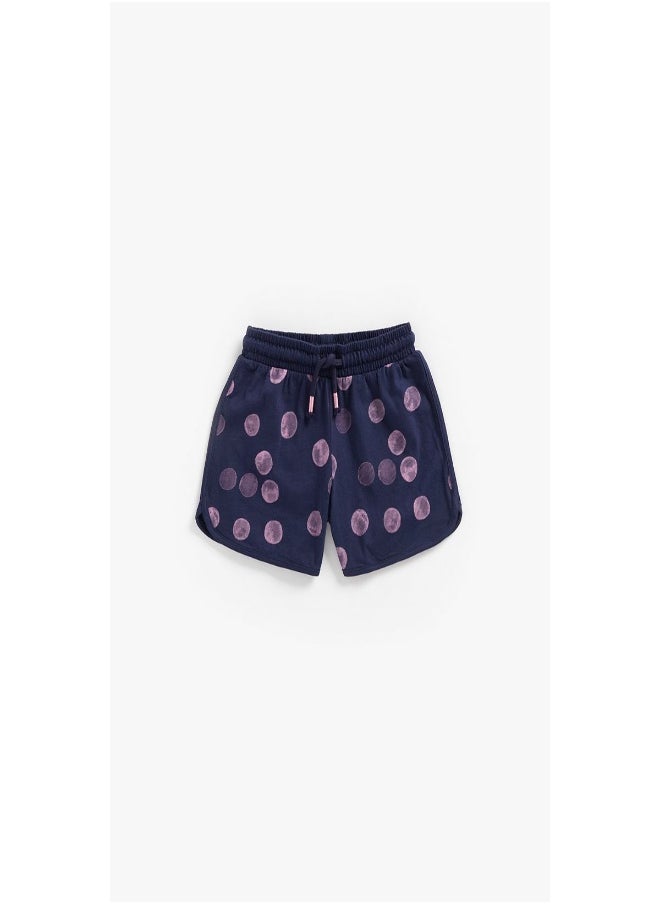 mothercare - Navy Spot Jersey Shorts - Image 1