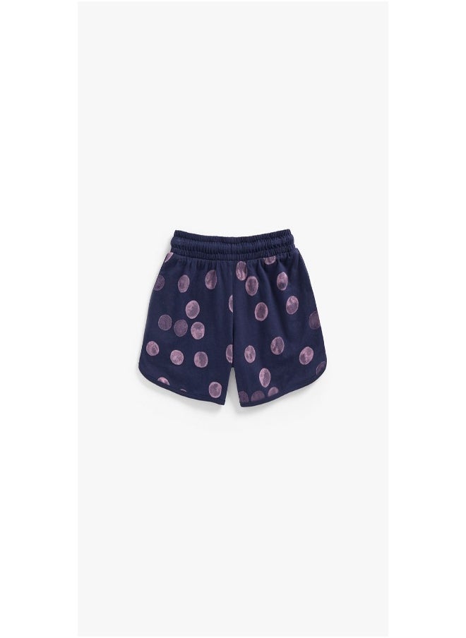 mothercare - Navy Spot Jersey Shorts - Image 1