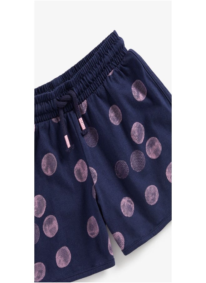 mothercare - Navy Spot Jersey Shorts - Image 1