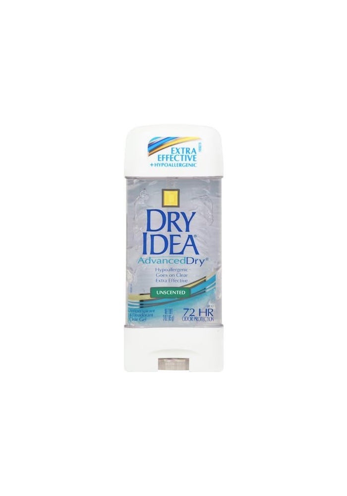 Dry Idea Advanced Dry Unscented Anti-Perspirant and Deodorant, 3 oz Clear Gel, Hypo-Allergenic - Image 2