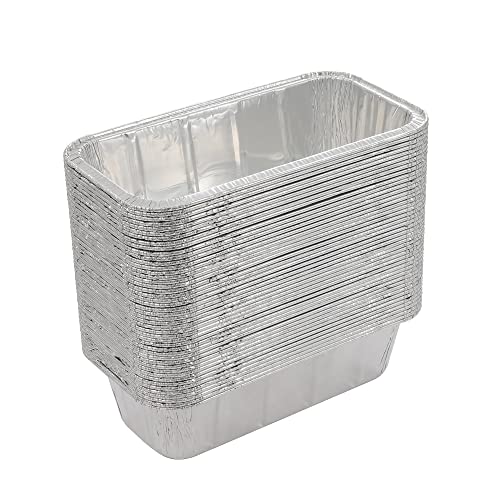 Waytiffer Loaf Pans [50 Pack] 2Lb Heavy Duty Disposable Aluminum Foil Premium Bread Tins Standard Size - 8.5" X 4.5" X 2.5" Perfect for Homemade Cakes & Breads - Image 3