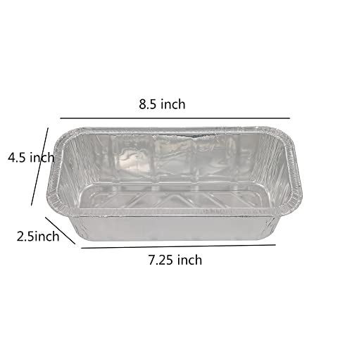 Waytiffer Loaf Pans [50 Pack] 2Lb Heavy Duty Disposable Aluminum Foil Premium Bread Tins Standard Size - 8.5" X 4.5" X 2.5" Perfect for Homemade Cakes & Breads - Image 2