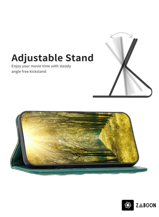 Zaboon Protective Case For Samsung Galaxy A03 166mm Diamond Lattice Magnetic Leather Flip - Image 3