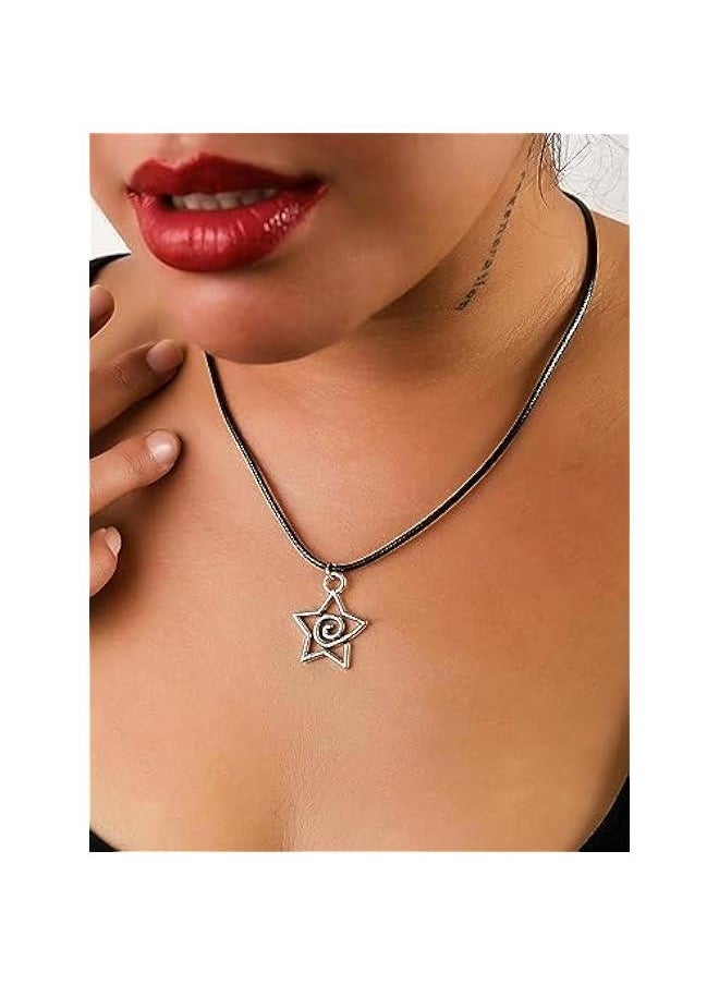 Arabest - Boho Spiral Star Pendant, Women's Star Jewelry, Vintage Boho Gothic Necklaces, Elegant  New Year Gift - Image 1