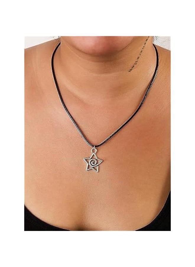 Arabest - Boho Spiral Star Pendant, Women's Star Jewelry, Vintage Boho Gothic Necklaces, Elegant  New Year Gift - Image 1