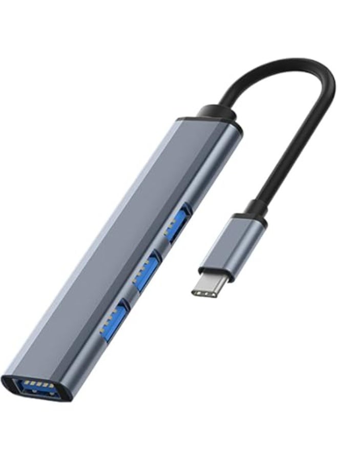 أكس-سكوت محول USB-C متعدد الوظائف 4 في 1، منافذ USB-C إلى USB 2.0 وUSB-C، نقل بيانات عالي السرعة، تصميم متين وصغير الحجم لأجهزة الكمبيوتر المحمولة والأجهزة اللوحية والهواتف الذكية - سلك 3.5 ملم - Image 1