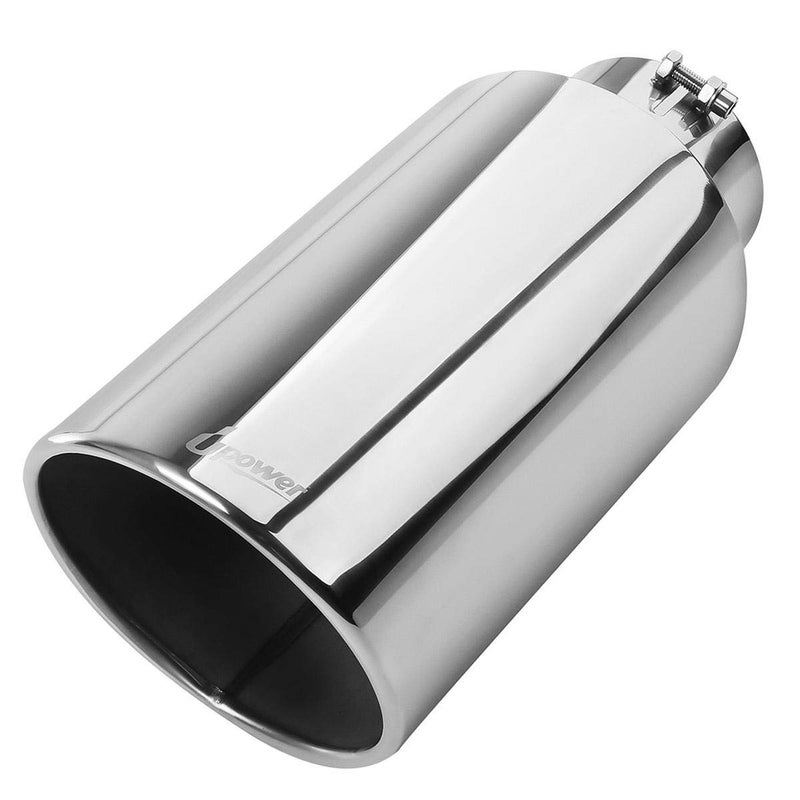Upower Diesel Exhaust Tip 5 inch Inlet 8 inch Outlet 18 Length Stainless Steel Bolt on Exhaust Tailpipe 5 x 8 x 18 Long Universal Car Trucks Tailpipe Tip