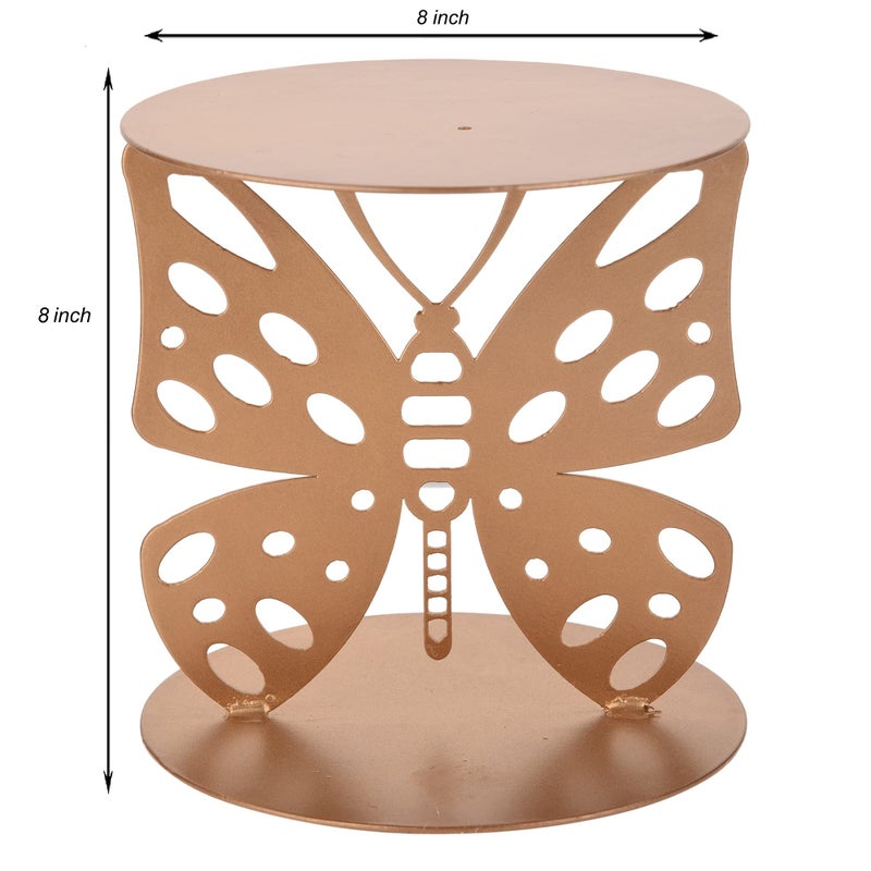 OM KRAFT Metal Cake Decor Tier Cake Spacer - Tier Cake Separator - Butterfly Spacer 8 inch Size - Image 2