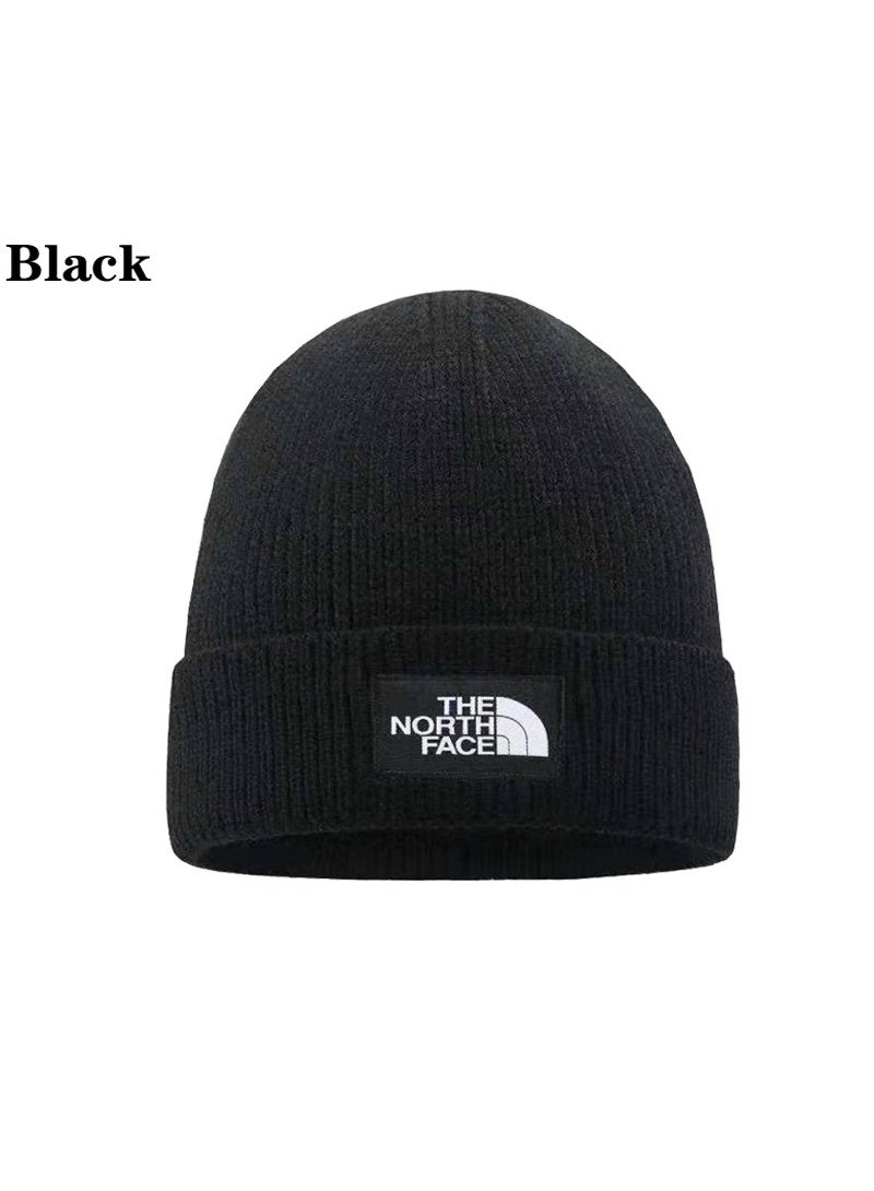 The North Face Black Ribbed Beanie – Bold Logo Warm Winter Hat for Daily & Outdoor Style 558Size