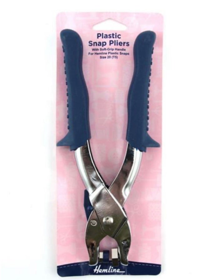 Hemline Plastic Snap Pliers with Soft-Grip Handles for Size 20 (T5) Snaps - Image 1