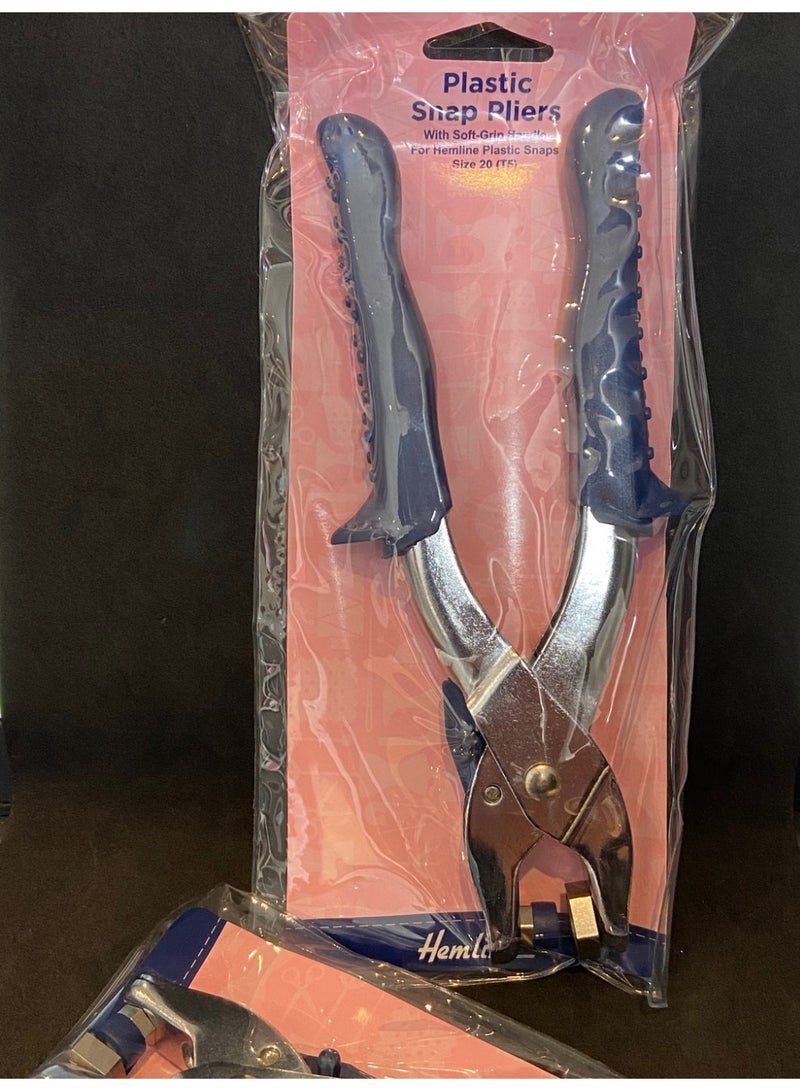 Hemline Plastic Snap Pliers with Soft-Grip Handles for Size 20 (T5) Snaps - Image 2