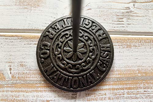 Thorness Vintage cast Iron Cash Register Receipt Spike Paperweight | Desk Receipt Holder | Restaurant Paper Holder | Check Spike | Spindle Rod Bill Holder | Note Spike for Office Home Restaurant - Image 5