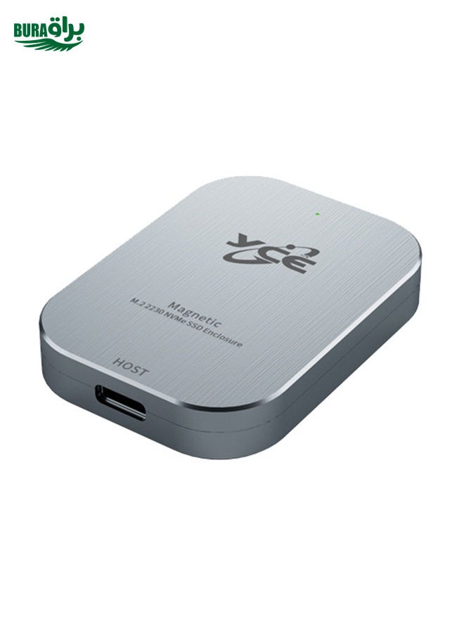 BURAQ YCE-V195B USB-C / Type-C Female to M.2 NVMe SSD Magnetic Hard Drive Enclosure(Grey)  - Image 1