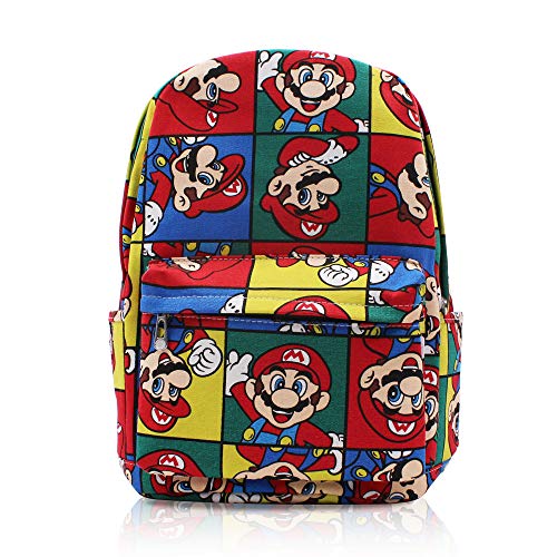 Finex Star Mario Canvas Backpack Casual Daypack with 15 in Laptop Storage Compartment - Image 1