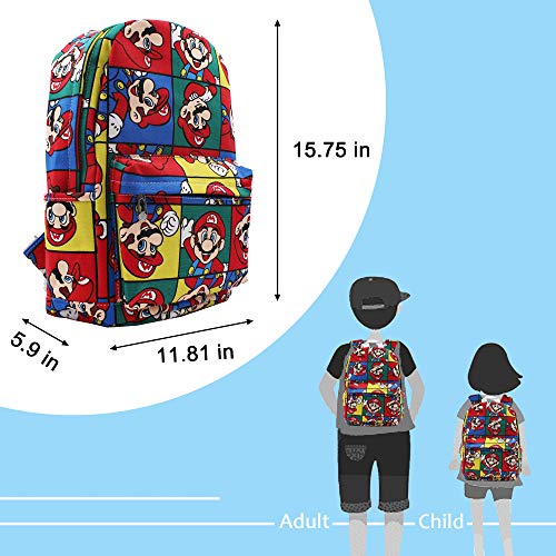 Finex Star Mario Canvas Backpack Casual Daypack with 15 in Laptop Storage Compartment - Image 5