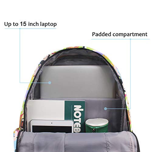 Finex Star Mario Canvas Backpack Casual Daypack with 15 in Laptop Storage Compartment - Image 2