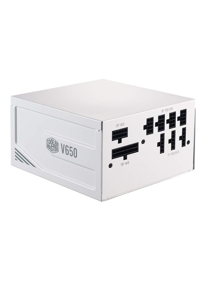 كولر ماستر V650 Gold Edition V2 وحدات كاملة، 650 وات، 80+ ذهبي، تشغيل شبه بدون مروحة، كابلات 16Awg Pcie عالية الكفاءة - Image 2