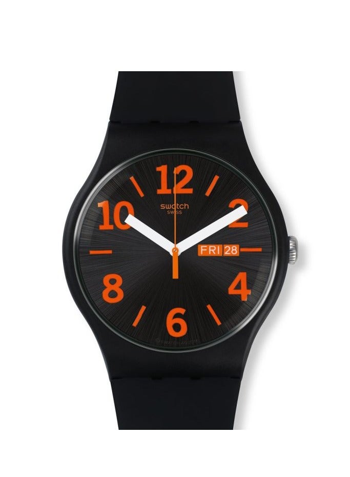 Swatch Unisex Orangio Quartz Movement Water Resistant Wrist Watch - 41 Mm - Image 1