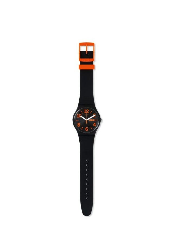 Swatch Unisex Orangio Quartz Movement Water Resistant Wrist Watch - 41 Mm - Image 2