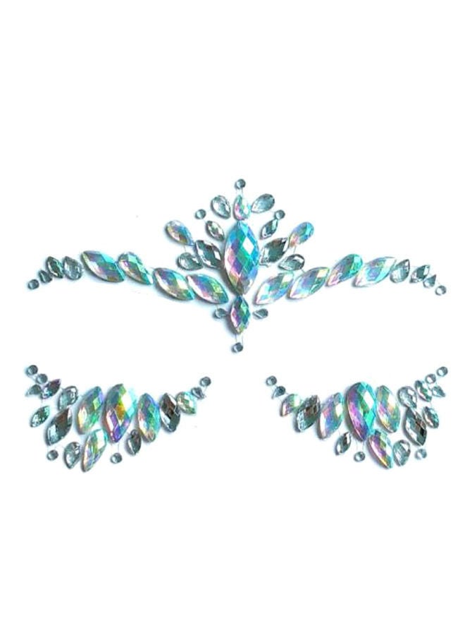 NIBEMINENT Rhinestone Crystal Mermaid Gems Face Sticker Multicolour - Image 1