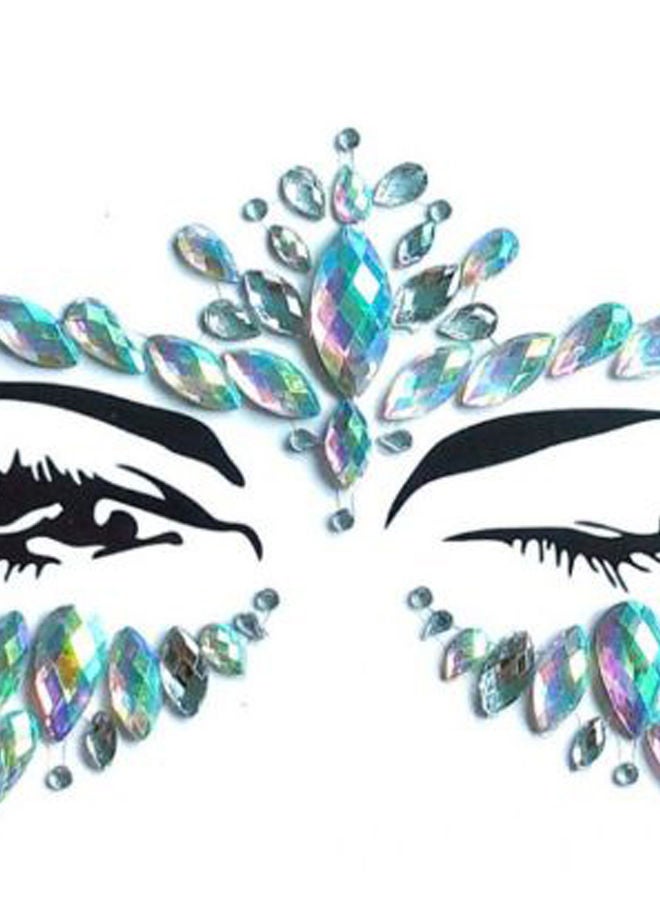 NIBEMINENT Rhinestone Crystal Mermaid Gems Face Sticker Multicolour - Image 2