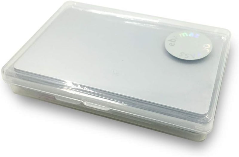 ebamaz Metal Business Cards Anodized Aluminum Plaque Plate 86X54X0.8mm (Silver,Blank,10PCS) - Image 4