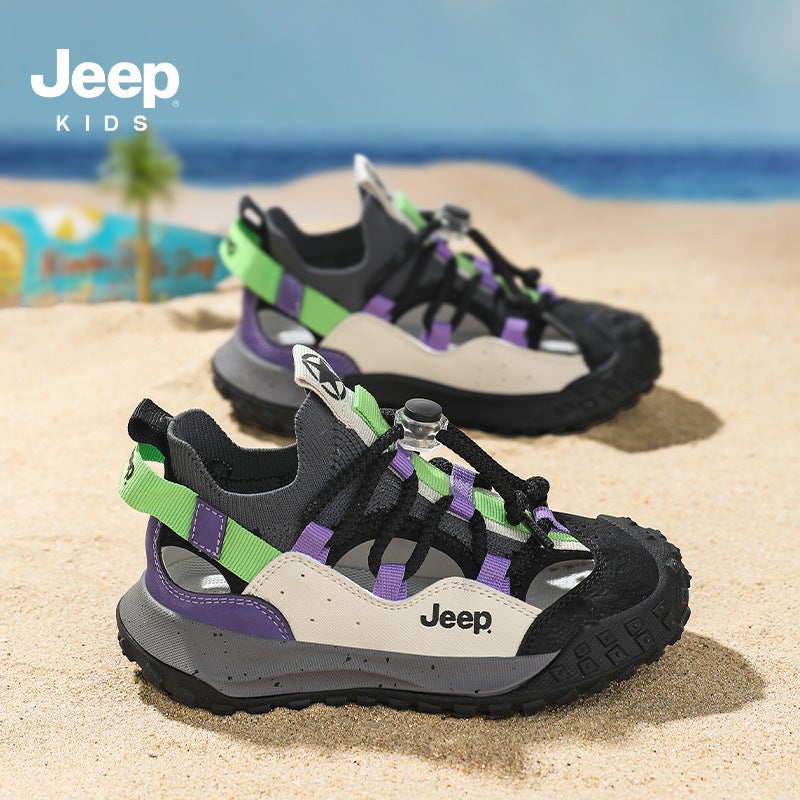 Jeep Boys Sandals Sports Baotou Tracing Shoes Boys Summer Slip-On Children'S Beach Shoes - Image 5
