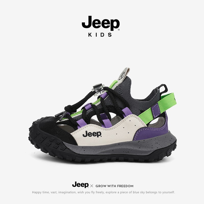 Jeep Boys Sandals Sports Baotou Tracing Shoes Boys Summer Slip-On Children'S Beach Shoes - Image 2
