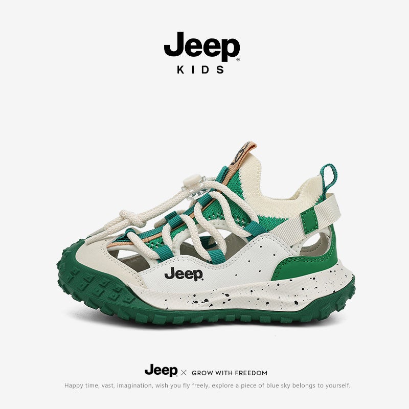 Jeep Boys Sandals Sports Baotou Tracing Shoes Boys Summer Slip-On Children'S Beach Shoes - Image 1
