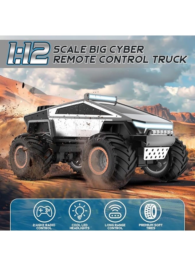 Tesla Brave Tesla Cybertruck Monster Pick-Up RC Car 1:12 Scale A01/2401A - Image 4