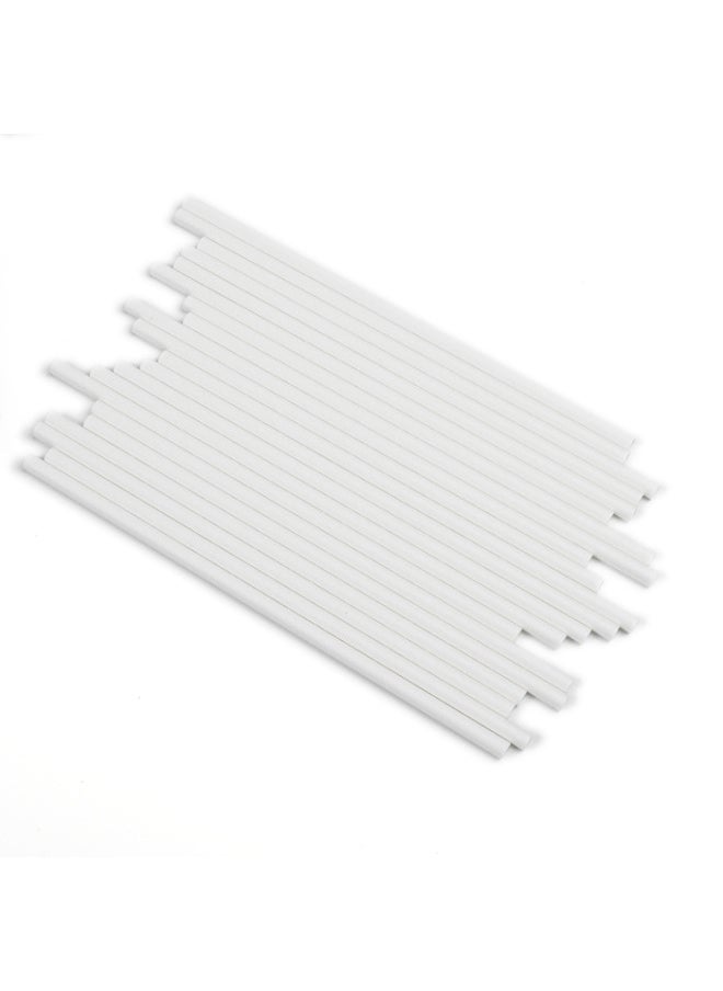 Generic - Degradable Disposable Paper Straws Eco-friendly Drinking Straws Compostable Biodegradable Made From Recycled Paper-Color:White-Specifications:6*210 - Image 1
