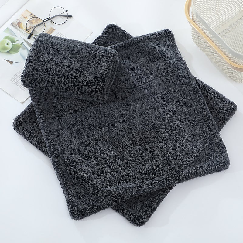1200Gsm Small Braid Car Washing Cloth Double-Layer Two-Color Car Cleaning Towel Absorbent Thickened Cleaning Towel Fine Fiber - Image 3