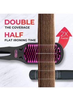 TYMO One-Step Hair Straightening Brush With Negative Ions, Ceramic Heating, 16 Temperature Settings, Lcd Display, And Anti-Scald Safety Design For All Ages  - Image 2