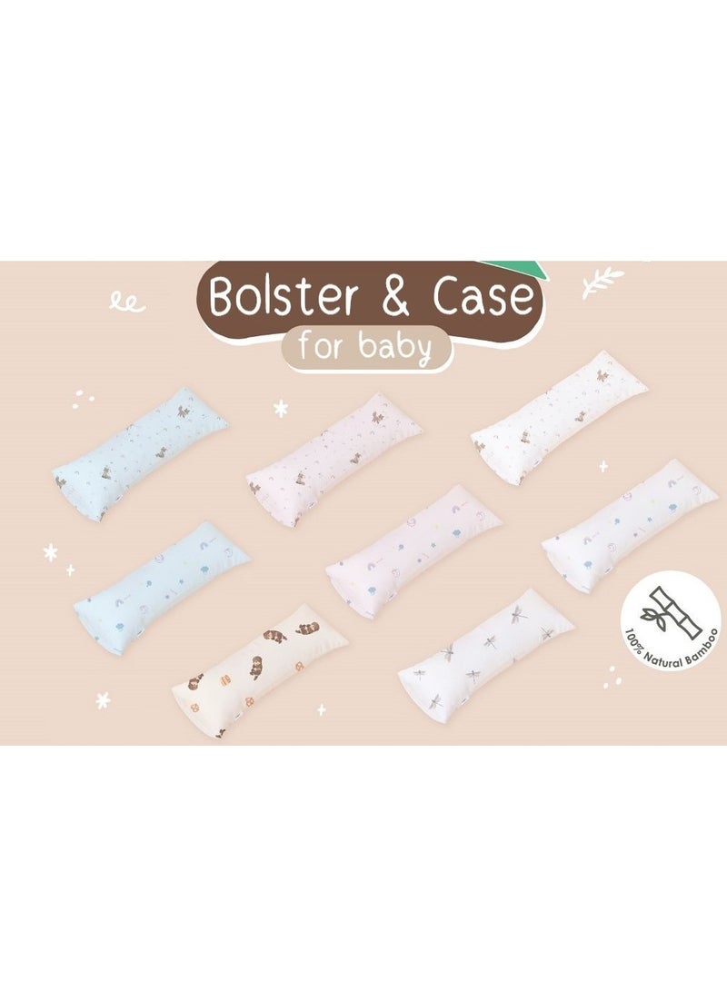 Snow Owl Bamboo Baby Bolster - Lovely Sky Pink - Image 2