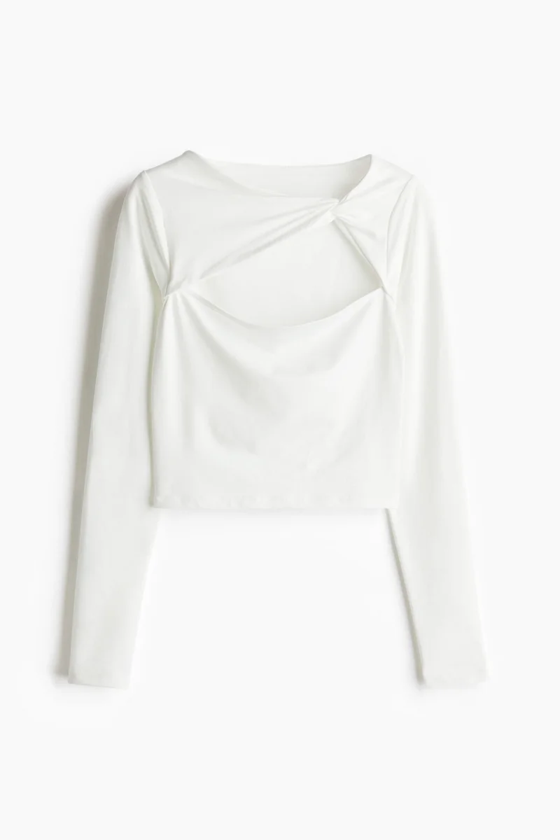 H&M Cropped twist-detail top
