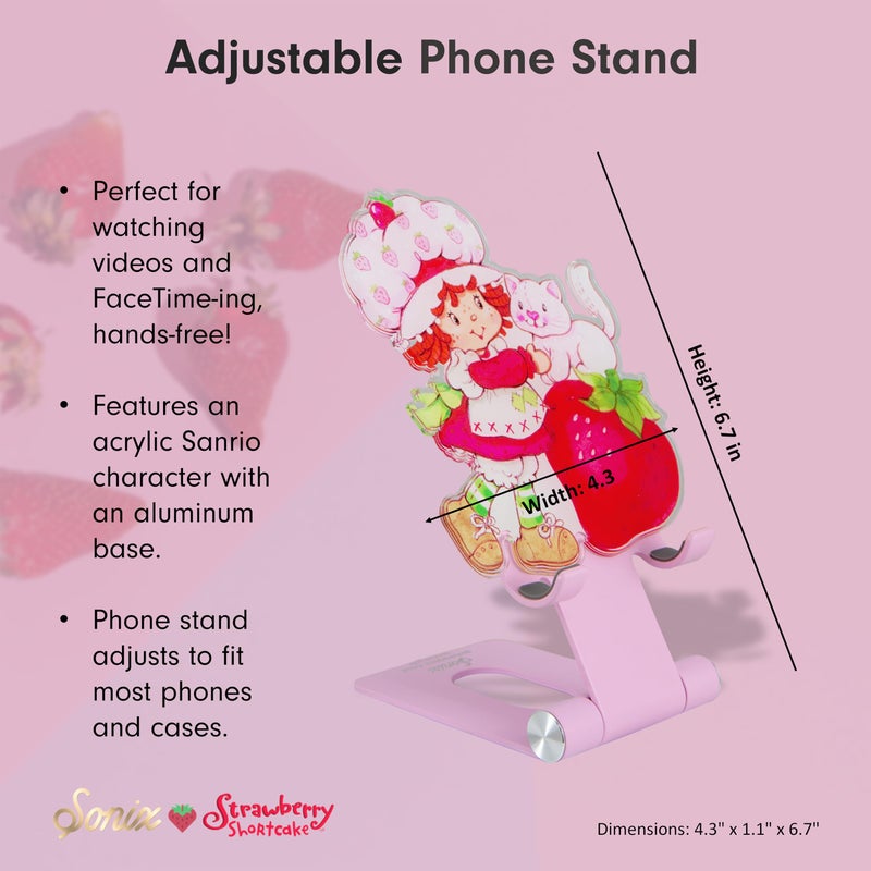 Sonix Character Phone Stand | Adjustable Cell Phone Holder, Desk Stand, Dock | Strawberry Shortcake Vintage - Image 5