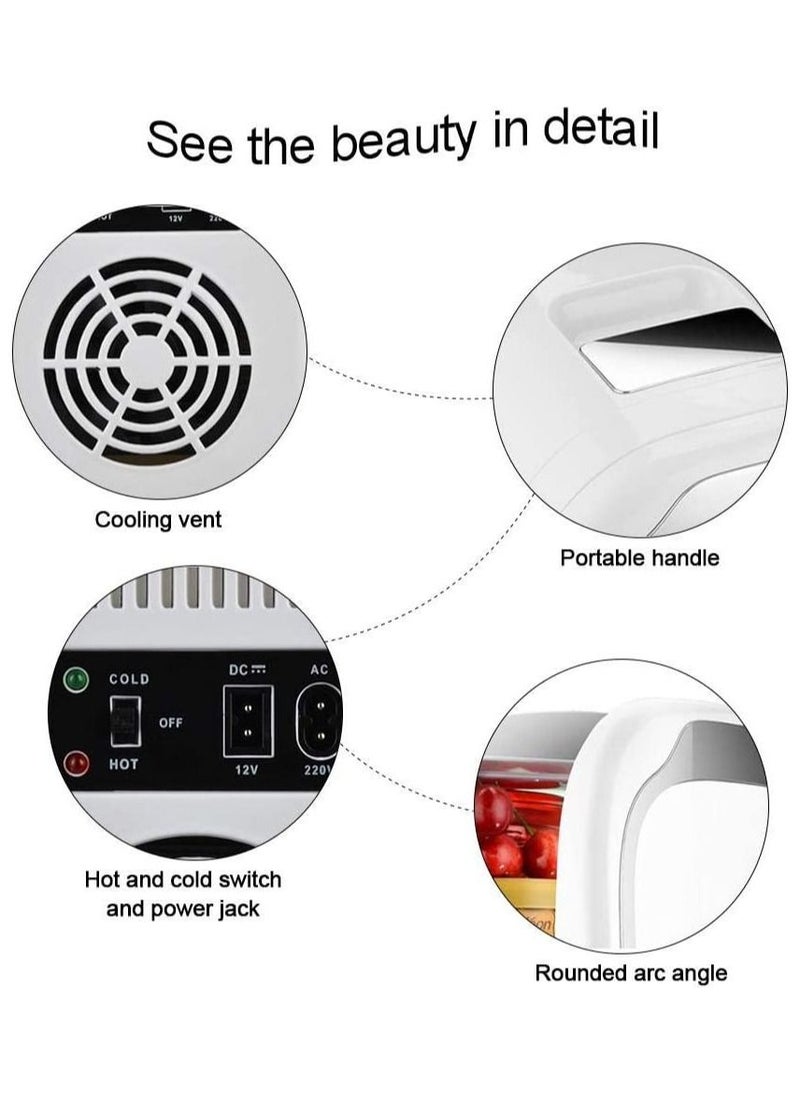 Cool Baby - Coolbaby Mini Fridge 6 Liter Dual Use Small Refrigerator Car/Home Cooler Warmer Portable Freezer Portable Heating & Cooling MakEUp Fridge - Image 1